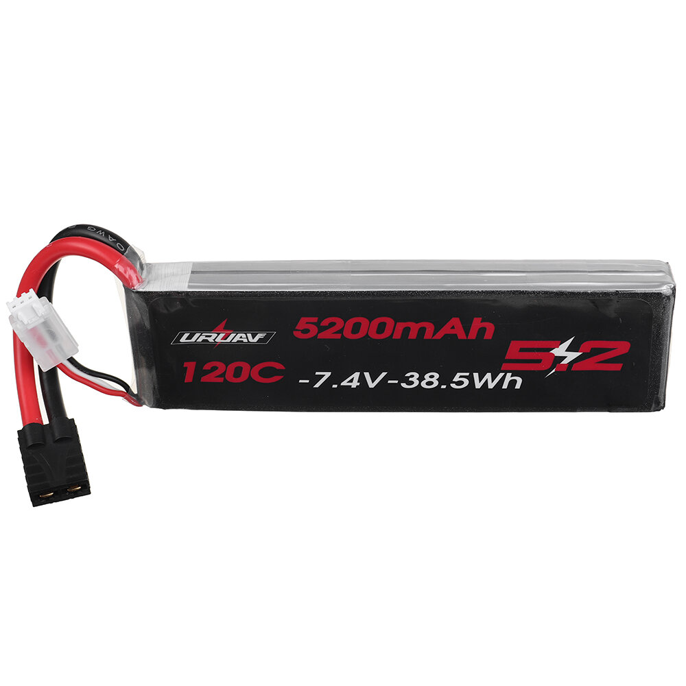 URUAV 7.4V 5200mAh 120C 2S LiPo-batterij T Plug voor RC Car