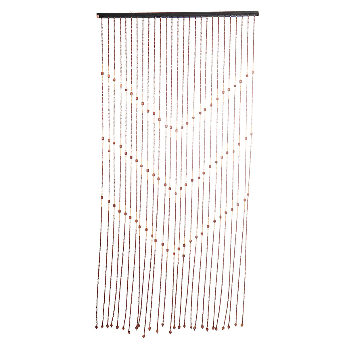

90*175cm 27 Line Retro Wooden Bead String Door Curtain Blinds Fly Screen for Porch Bedroom Living Room Bathroom
