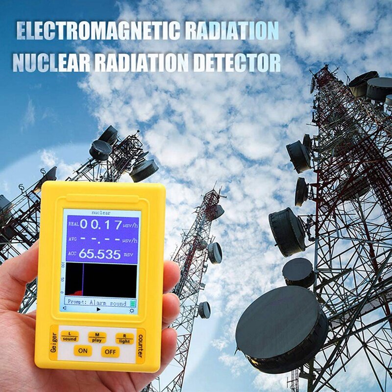 BR-9C 2-In-1 Handheld Portable Digital Display Electromagnetic Radiation Nuclear Radiation Detector Geiger Counter Full-