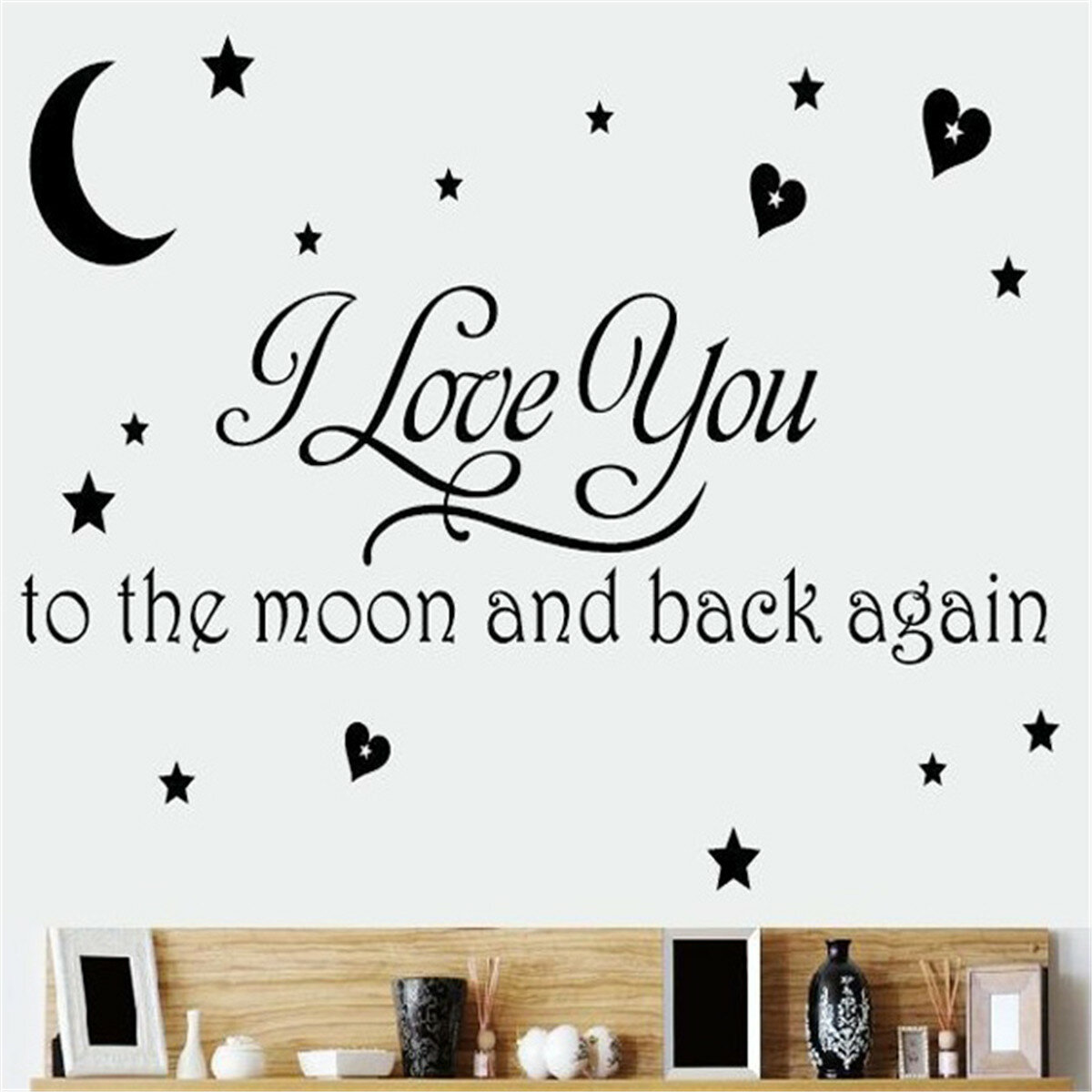 DIY Wall Sticker I love You to Moon PVC Removable Baby Room Wallpaper Wall Decal Stickers