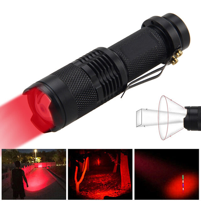 

XANES® SK68 2.0 3W Zoom Flashlight LED IR Night Vision Tactical Torch Waterproof Hunting Work Light with Clip