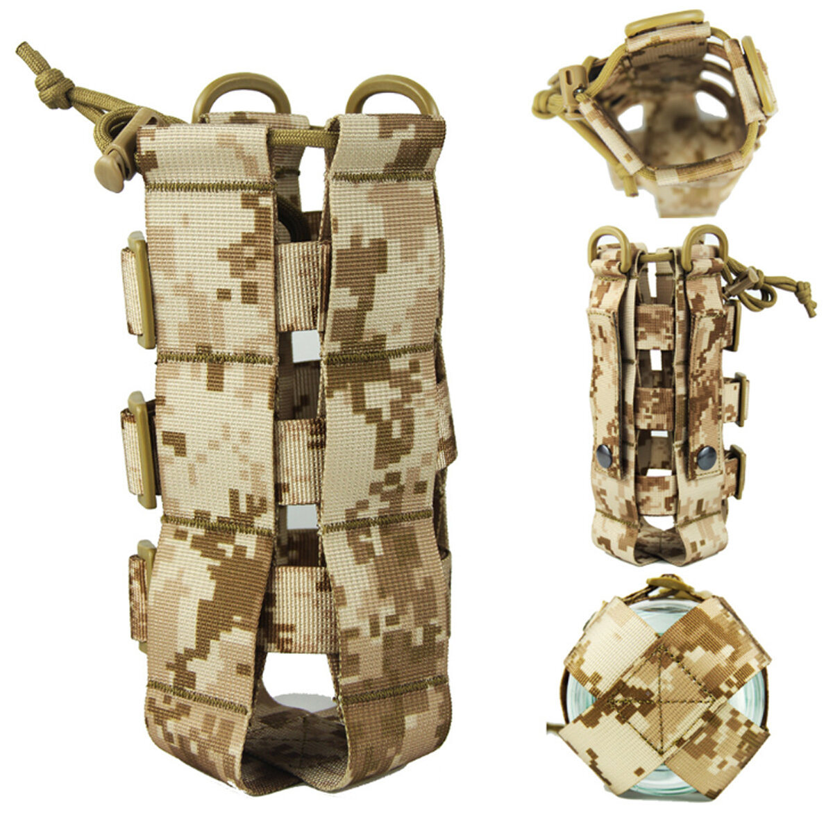 Внешняя тактическая сумка для бутылок с водой Molle, военный походный пояс, держатель чайника, сумка