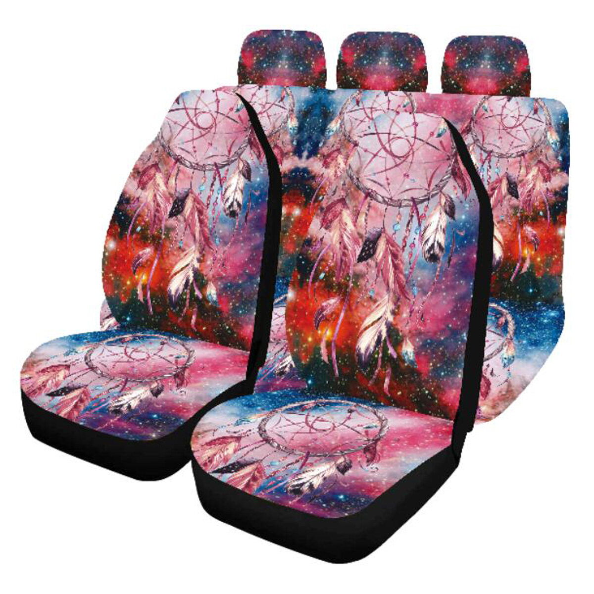 Universal Car Seat Covers Dreamcatcher Design Front & Rear Seat Full Set Cover