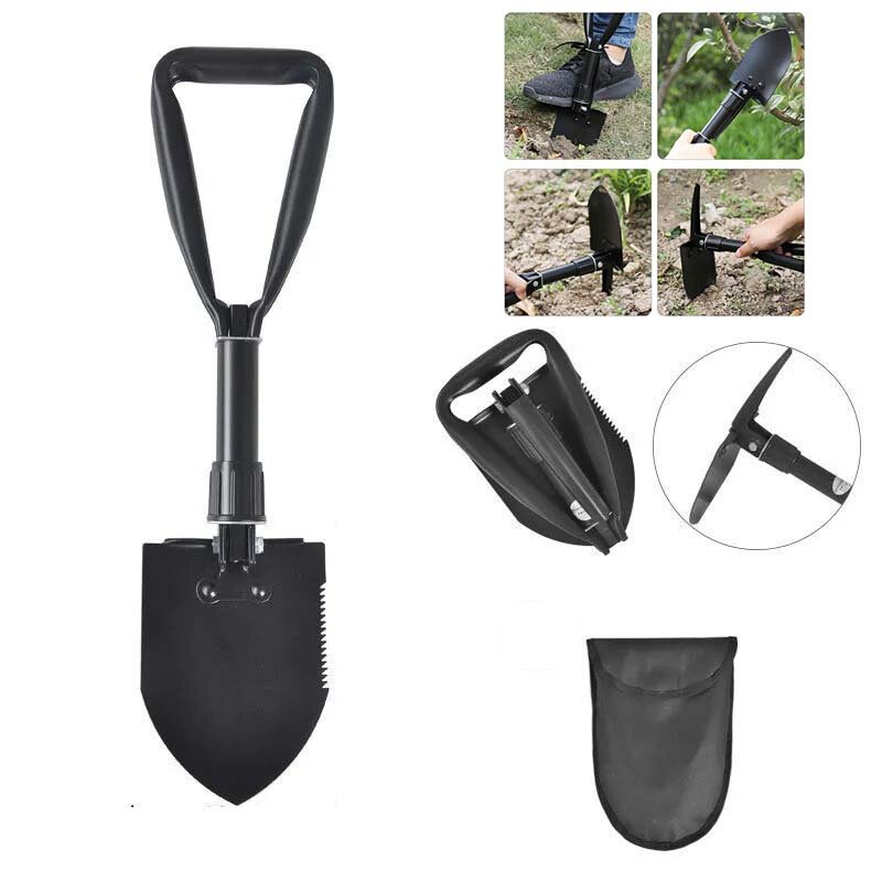 Medium Folding Shovel High Carbon Steel Portable Lightweight Outdoor Tactical Survival Foldable Mini Shovel Entrenching