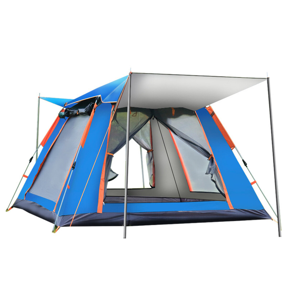 4-5 ember teljesen automatikus felállítási sátor UV-védett családi piknik utazó napozóhelyek Kültéri eső szélálló kemping sátrak