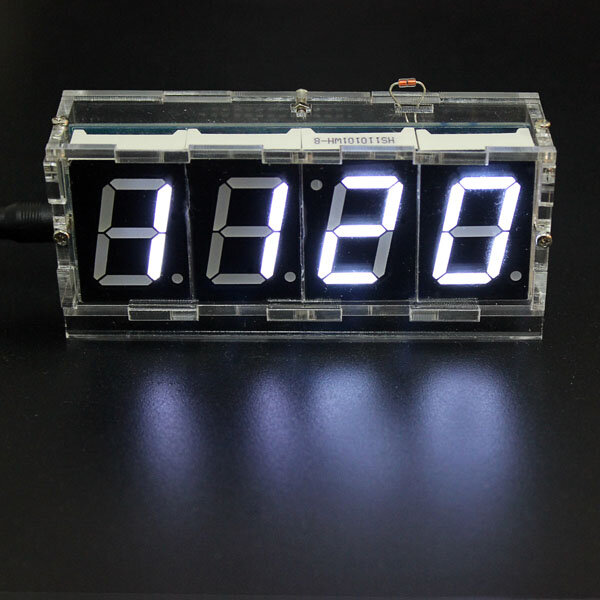 Geekcreit DIY 4 أرقام LED الإلكترونية ساعةحائط مجموعة درجة الحرارة ضوء مراقبة رواية