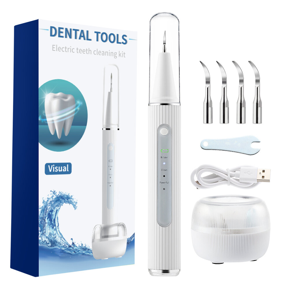 

Ultrasonic Visual Scaler Electric Portable Three Modes Dental Scaler Tooth Cleaner USB Charging Oral Calculus Tartar Rem