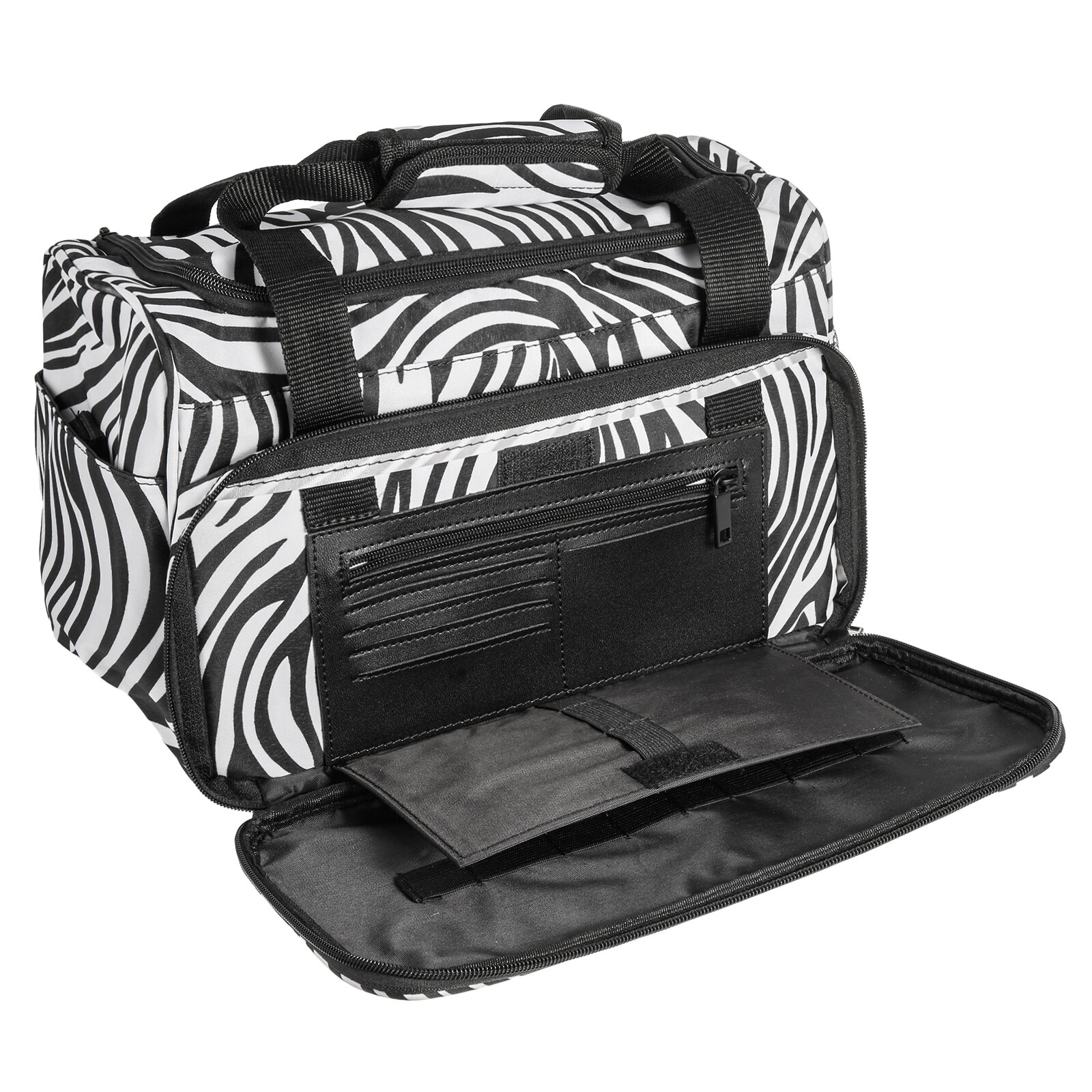 

Multifunctional Hairdressing Zebra Bag for Hair Stylist Salon Hair Tools Bag Travel Luggage Carry Case Duffle Diaper Han