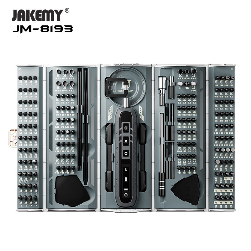 

JM-8193 3.7V 3 Speed Electric Screwdriver Kit Mini Container Multifunctional 500mAh Battery Multi-bit Portable Utility f