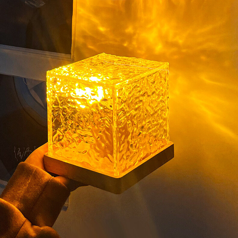 Kristallen lamp Waterrimpel Projector Nachtlampje Decoratie Thuis Huizen Slaapkamer Esthetische sfee