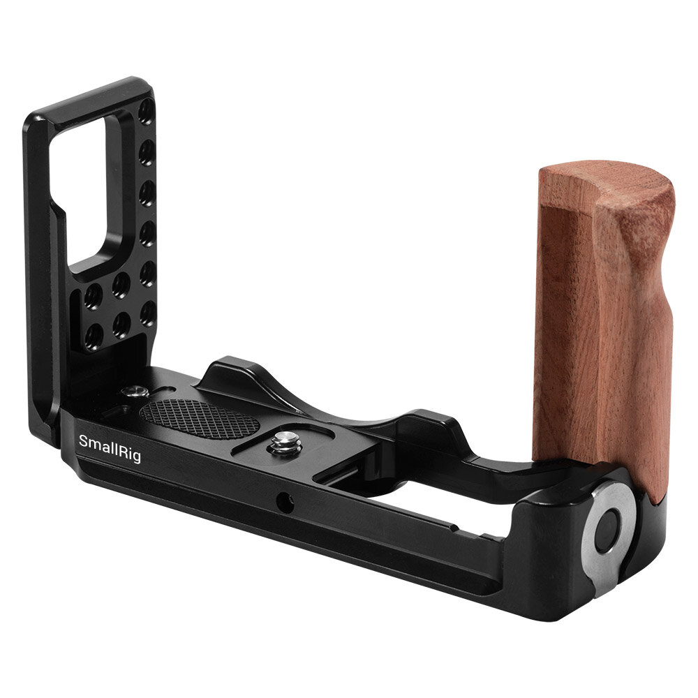 

SmallRig 2387 M50 L Plate L-Bracket for Canon EOS M50 Camera With Wooden Handle Grip Arca Style Quick Plates
