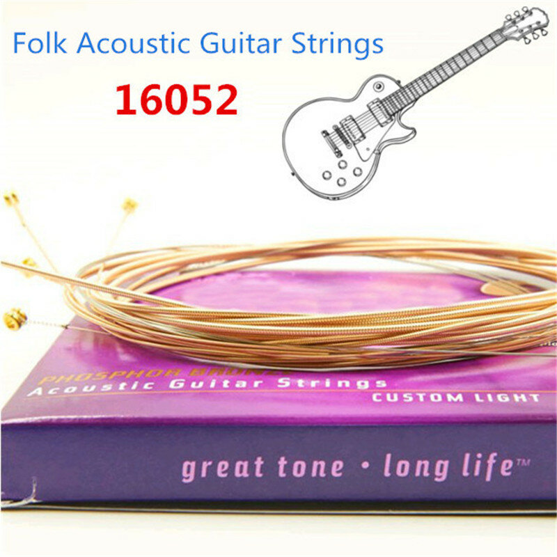 Elixir Nanoweb Phosphor Bronze 16052 Light Folk Acoustic Guitar String .012~.053