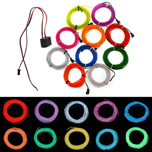2M 10 kleuren 12V Flexible Neon EL Wire Light Dance Party Decor Light