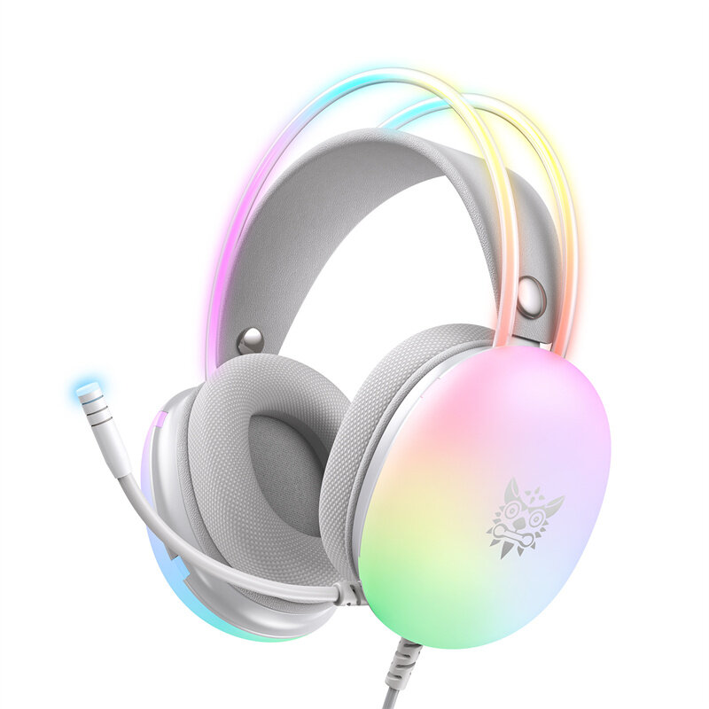 

ONIKUMA X25 Gaming Headset USB 3.5mm Wired Headphone RGB Colorful Light 50mm Driver Unit 3D Stereo HD Flexible Microphon
