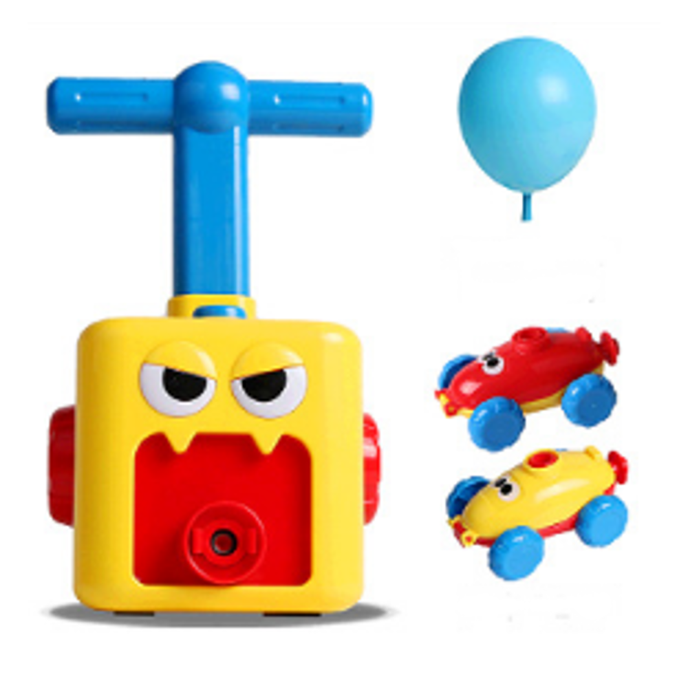 Children Air Powered Balloon Car Baby Blowing Balloon Car Educational Indoor Toys