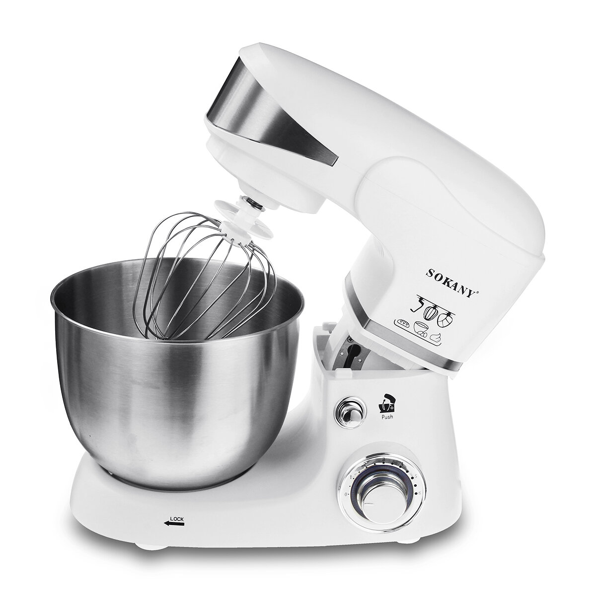 Sokany 220-240v 1000w 5l electric food stand mixer dough hook whip beater  whisk Sale - Banggood.com