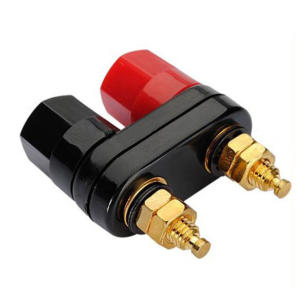 Couple Terminals Red Black Connector Amplifier Binding Post Banana Speaker Plug Jack