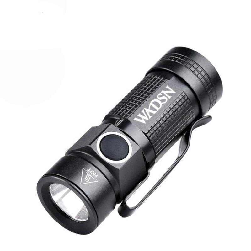 

WADSN 400LM Tactical Flashlight Strobe Uitra-Light 22g Survival Safety Lamp With Hat Clip Power by 16340 Battery Camping