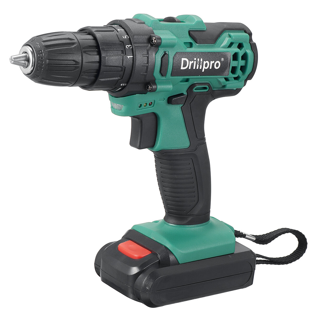 Drillpro 21V 1.5AH Cordless Drill Rechargeable 2 Speed Electric Drill Screwdriver W/ 1 or 2pcs Batte