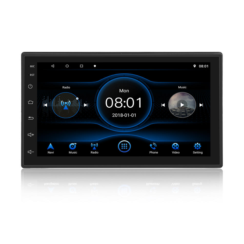 T3L For Android 8.1 7 Inch Quad Core Car Stereo Radio 1G+16G Double DIN Player GPS Navigation bluetooth RDS