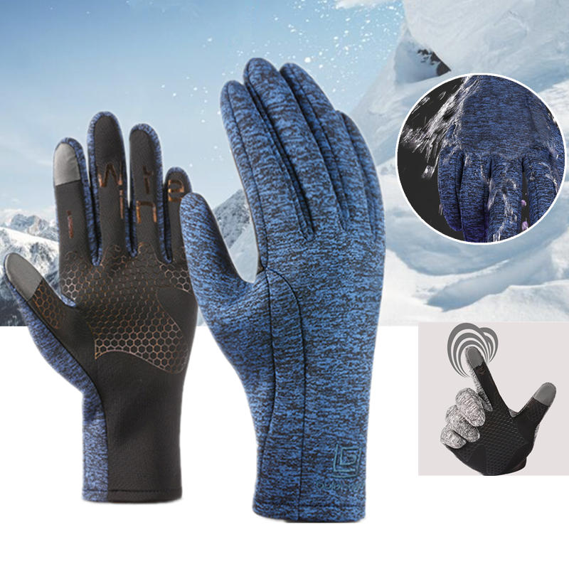 Venta: Guantes unisex de polar con pantalla táctil y antideslizantes para ciclismo, esquí y deportes al aire libre, resistentes al viento.