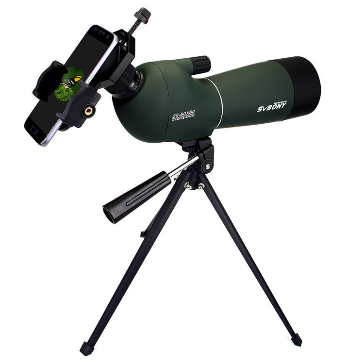 IPRee® 20-60x60 Zoom Monoküler HD Optik BK7 Kuş İzleme Spotting Teleskop + Tripod + Telefon Tutucu  
