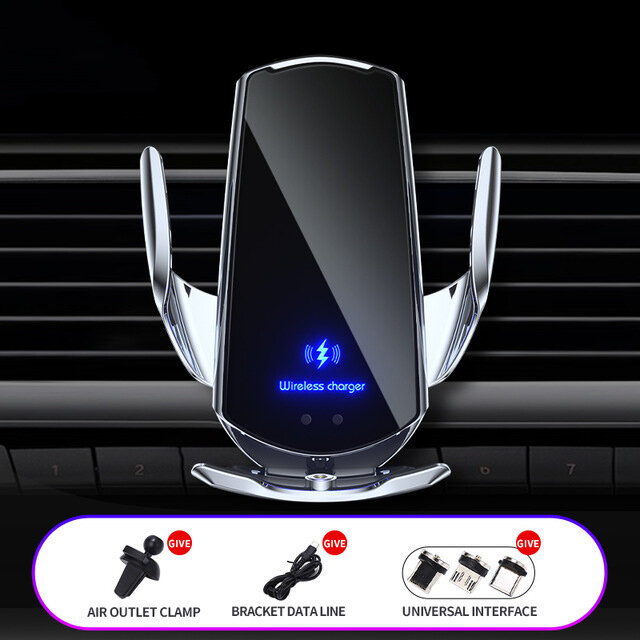 MOJIA Q3 Infrared Sensing Automatic Clamping 15W Qi Car Air Vent Wireless Charger Magnetic Fast Charging Phone Holder St