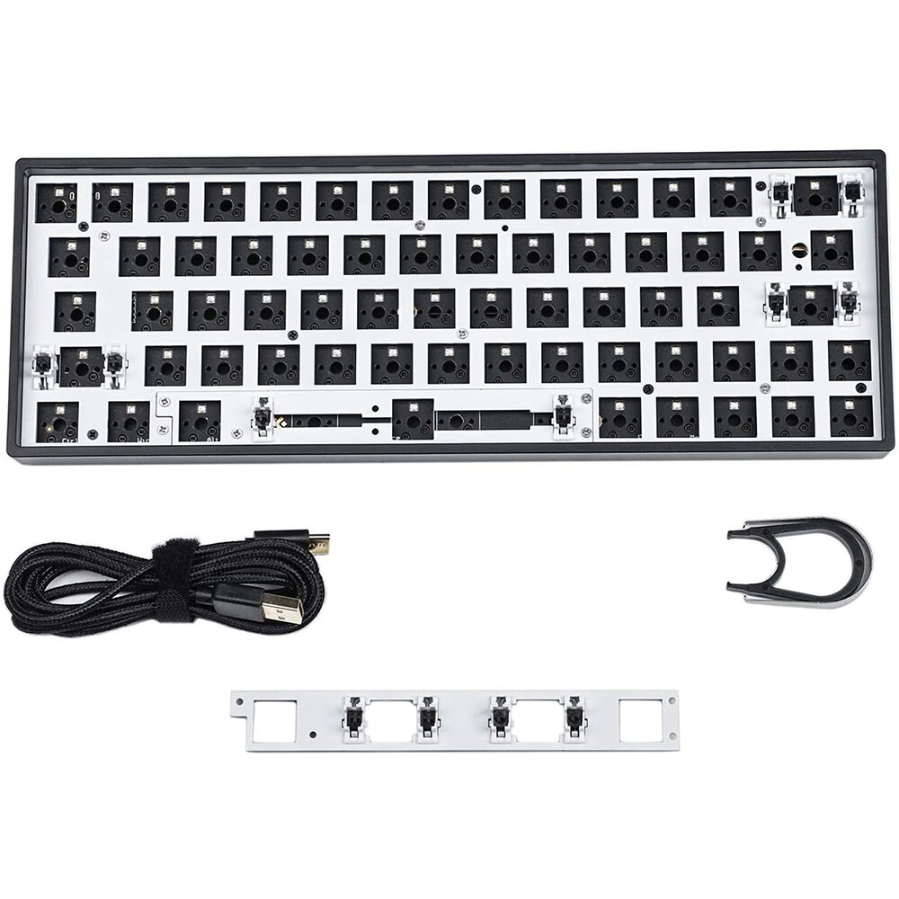 Geek Customized GK64X GK64XS Keyboard Kit RGB Hot Swappable 60% Programmable bluetooth Wired Case Customized Kit PCB Mou