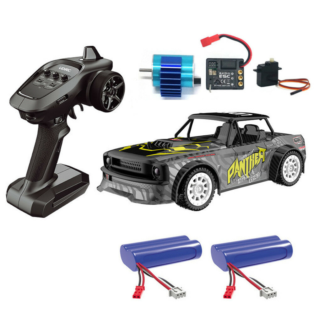 UDIRC 1602 Brushless 4WD 1/16 2.4G RTR 2 batteries