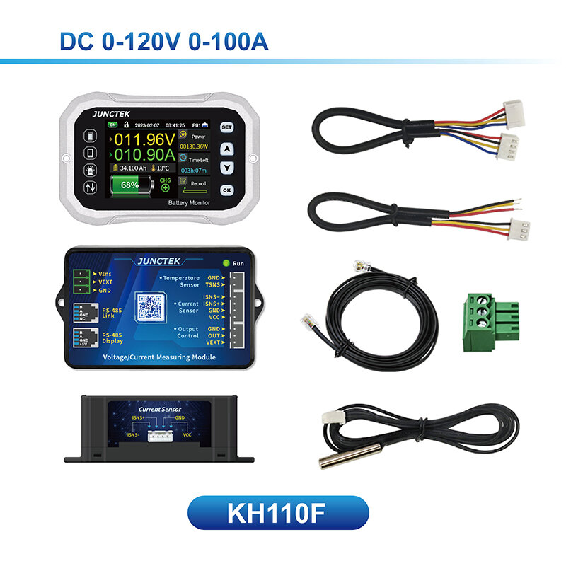 Στα 46.80 € από αποθήκη Κίνας | JUNCTEK Bluetooth Battery Monitor KH110F KH140F KH160F Voltage And Current Tester Capacity Indicator VA Battery Gauge
