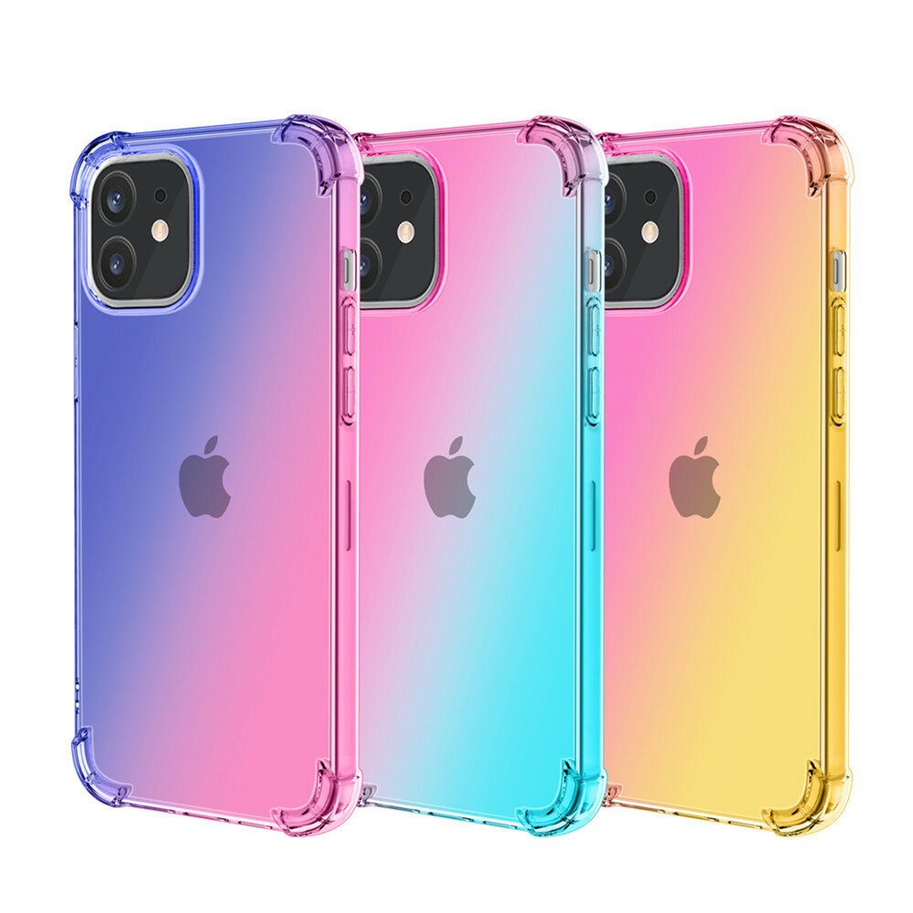 Bakeey for iPhone 12/ For iPhone 12 Pro 6.1" Case Gradient Color with Four-Corner Airbags Shockproof