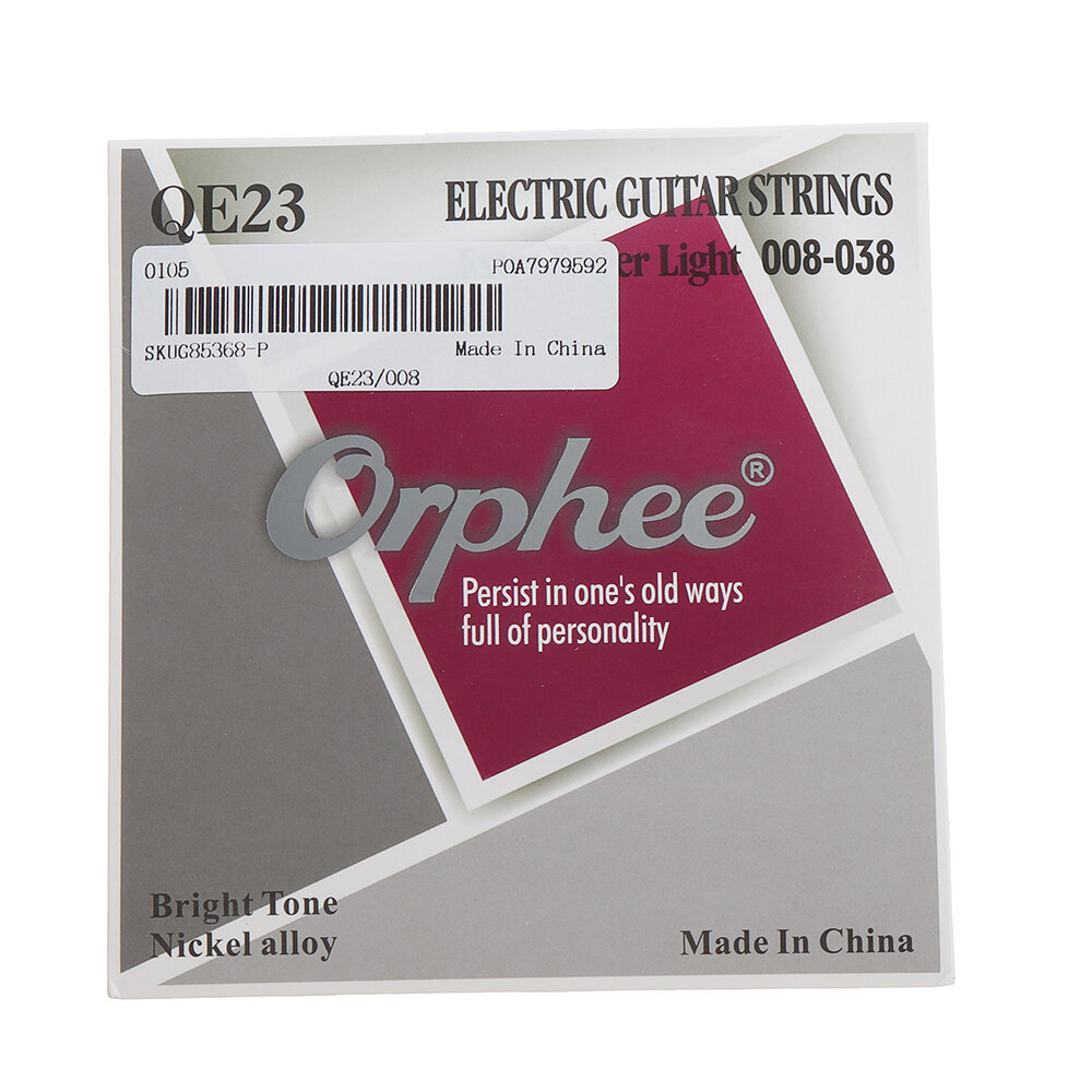 ORPHEE QE-serie snaren voor elektrische gitaar Glad handvat Heldere geluidskwaliteit voor gitaristen