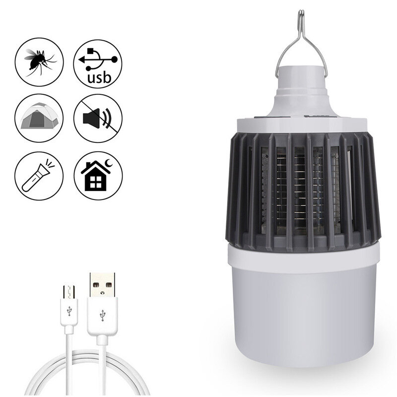 

Multifunction 2 In 1 Electric Mosquito Killer Lamp 3 Modes 200LM Night Light USB Rechargeable Insect Killer