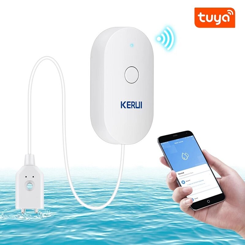 KERUI Tuya WiFi Watersensor Smart Home Keuken Waterlek Telefoon APP Monitoring Beveiligingsalarm
