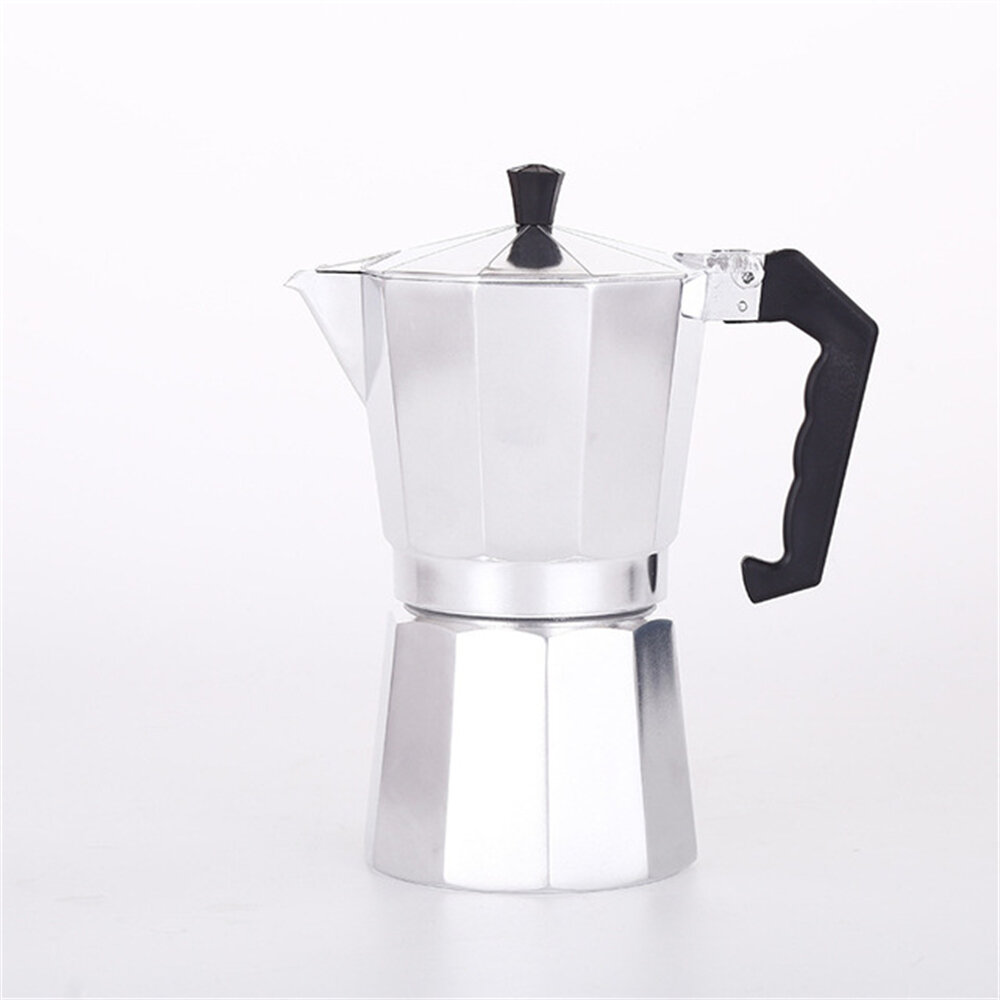 MokaExpressエスプレッソメーカー1/2/3/6/9/12カップアルミモカポット人間工学に基づいたハンドル安全逃し弁コーヒーを飲むのにより便利