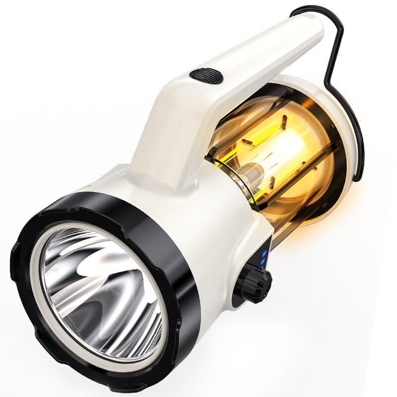 Lanterna de acampamento multifuncional recarregável USB, gancho portátil, luz de tenda, lâmpada de emergência ao ar livre.