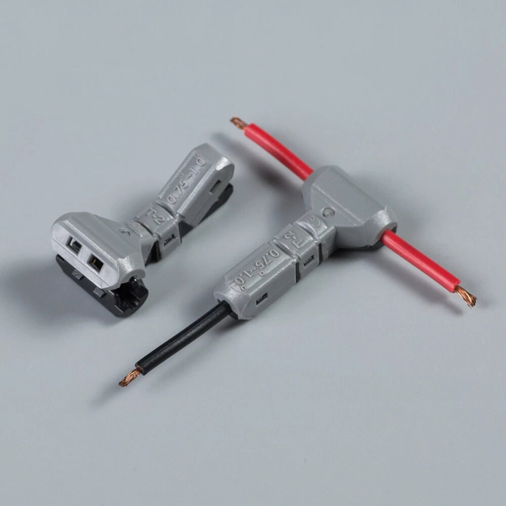 

T-2 18AWG 0.75sqmm Car Connectors Terminals Non-stripped T Type Wire Cable Connector Joint Quick Splice Crimp