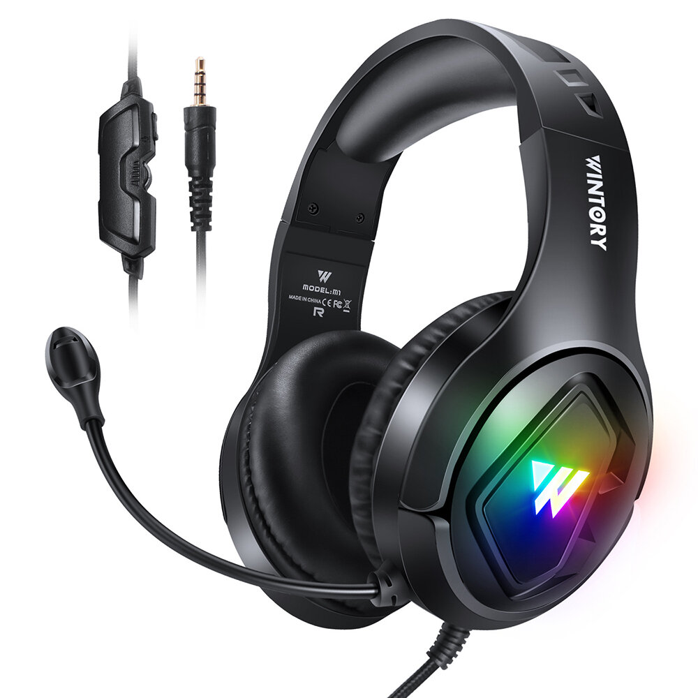 Wintory M1 Gaming Headset 40 mm Drivers Stereo Surround Sound Ruisonderdrukking Hoofdtelefoon LED-la