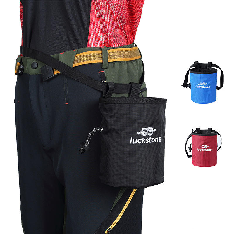 Outdoor Adjustable Waist Belt Chalk Bag Mg Powder Storage Pouch for Rock Climbing Gym 