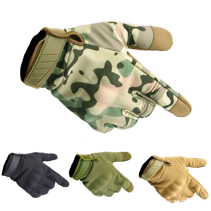 Three Soldiers Full Finger Tactical Gloves Touch Screen Slip Resistant Glove For...