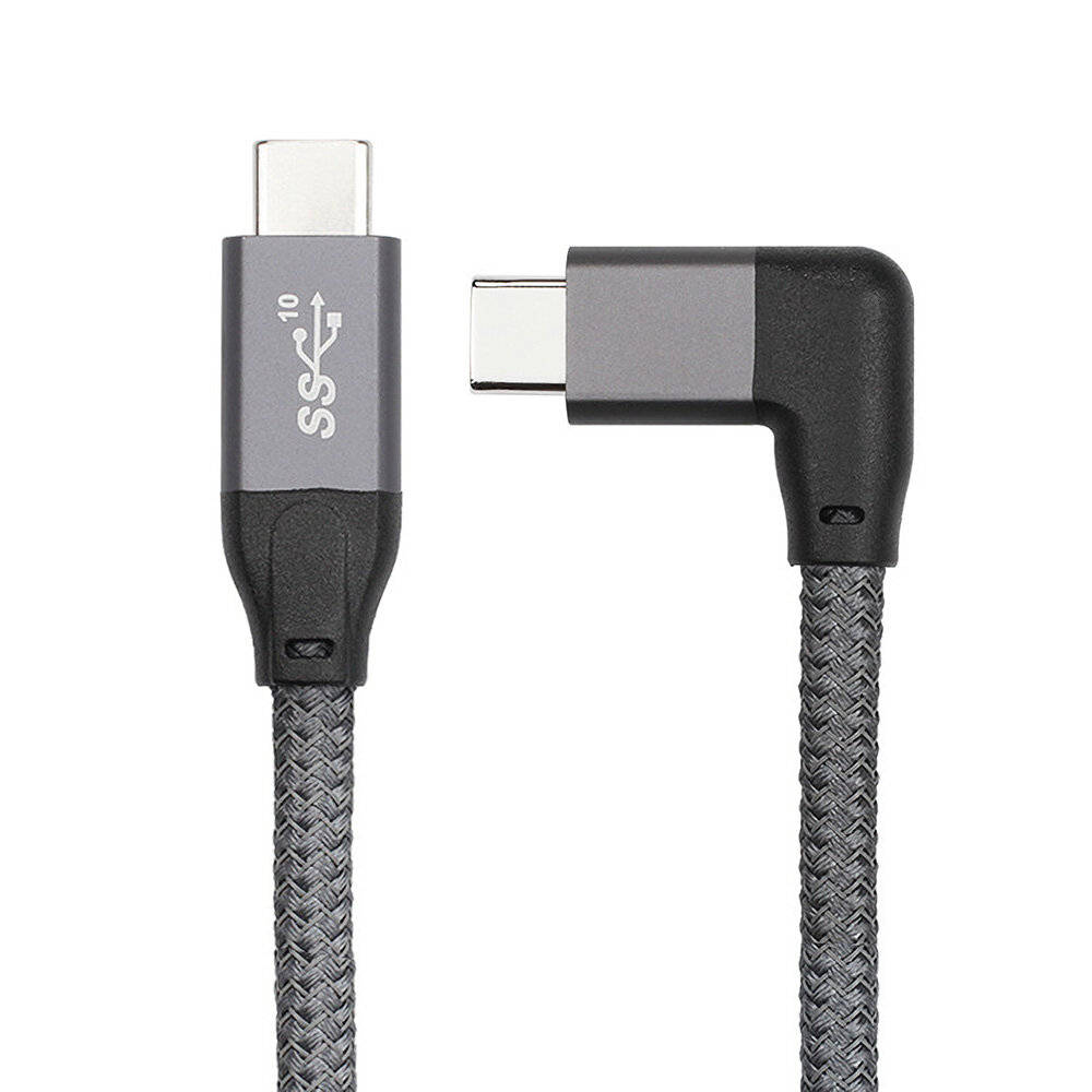 ULT-unite USB3.1 Type C Elbow Data Cable 20Gbps Gen2 USB Male to Female USB Cable PD Fast Charging C