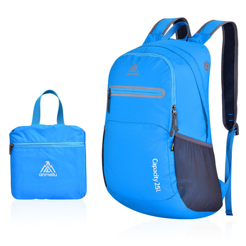 ANMEILU 25L حقيبة الظهر قابلة للطي خفيفة في الهواء الطلق السفر الرياضة ضد للماء Nylon حقيبة مدرسية التخييم