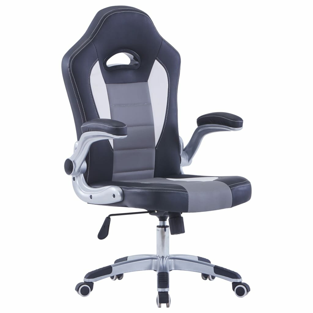 VidaXL Gaming Chair Racing Chair Height Adjustable Armrest Office High Back 360°Swivel for Home Office Faux Leather