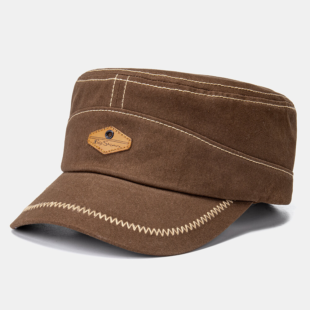 Banggood design heren effen kleur retro warm houden outdoor platte hoed militaire hoed