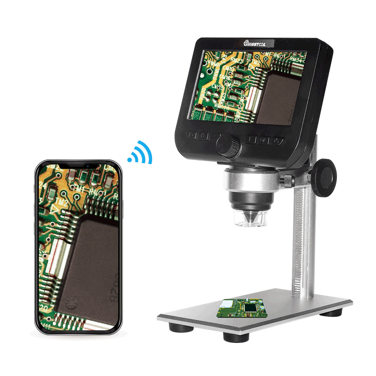 MUSTOOL G610 WIFI 2MP 4.3inch LCD Microscope Support IOS Android System Built-in Rechargeable Batter