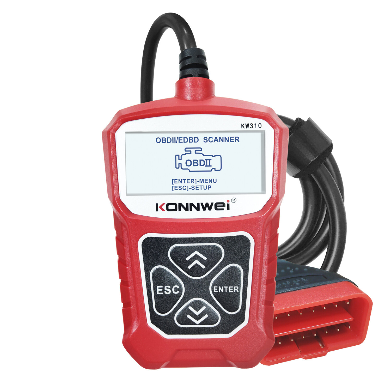 24SHOPZ KONNWEI KW310 OBD2 Car Diagnostic Scanner EOBD Scan Tool DTC Engine Code Reader Voltage Test Built-in Speaker