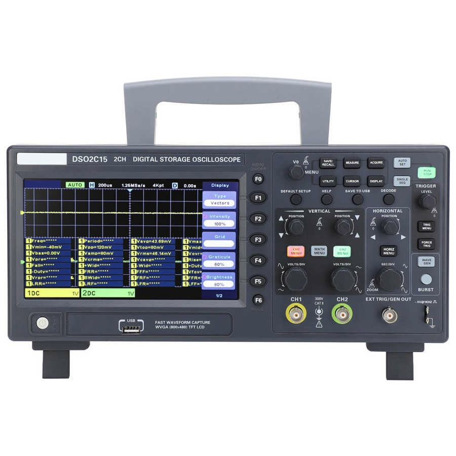 

Hantek DSO2C15 150MHz 1GSa/s Sampling Rate Dual-Channel Digital Storage Oscilloscope Digital Oscilloscope