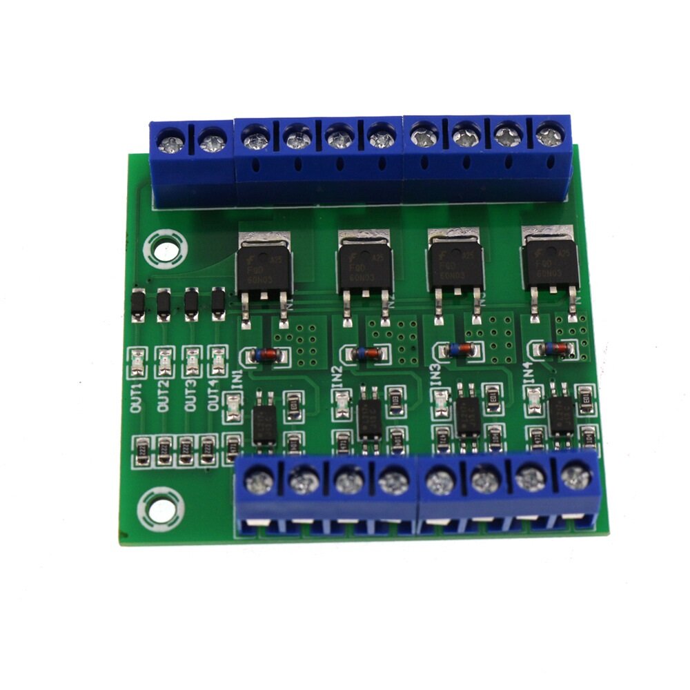 

DC 3.7V~27V 4-way MOS Field Effect Tube Module PLC Amplifier Circuit Board Drive Module with Optocoupler Isolated