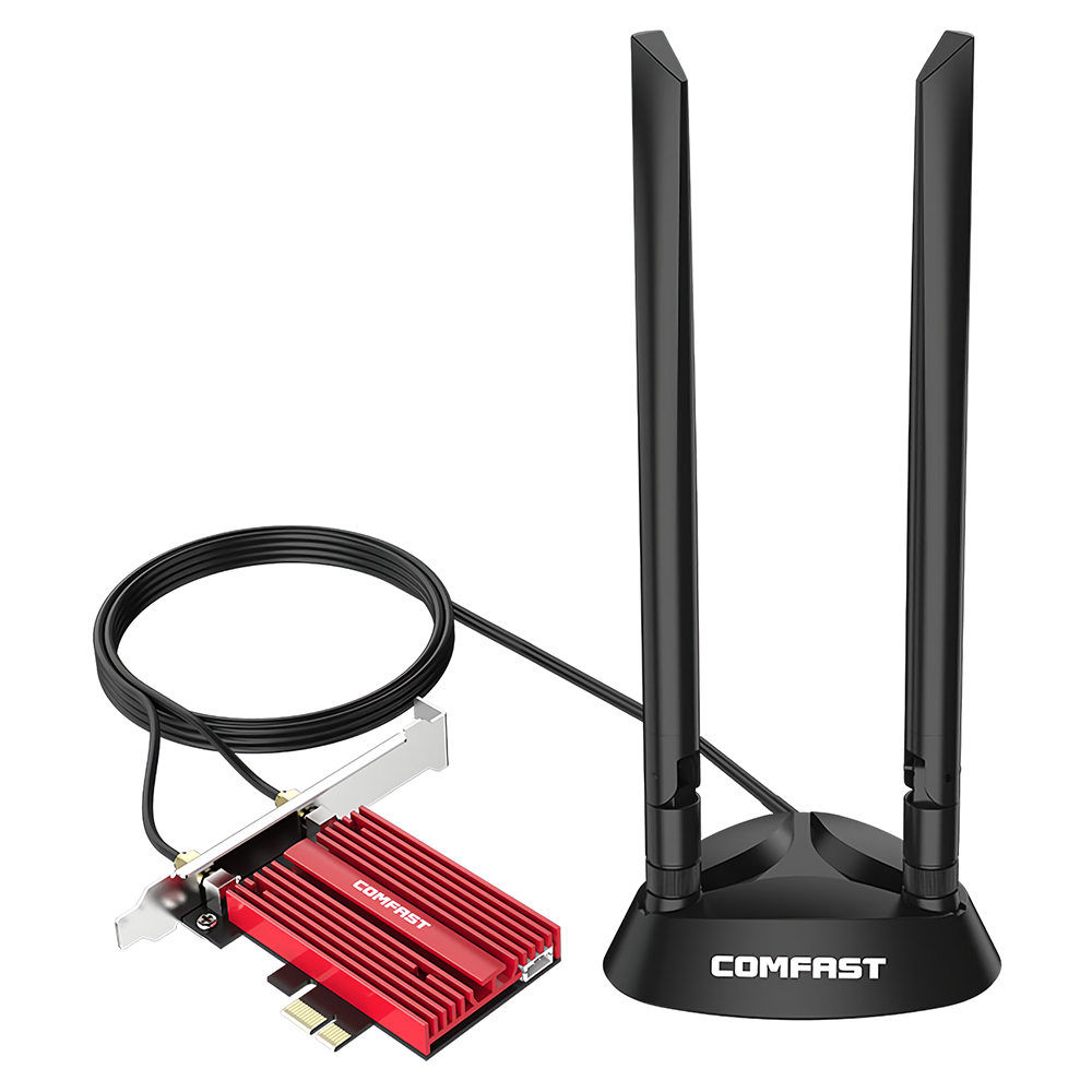 

Cmfast AX200 Plus 3000Mbps PCIe WIFI 6 Desktop Wifi Card buetooth 5.1 Dual Band Wireless Adapter Antenna E-sports Networ