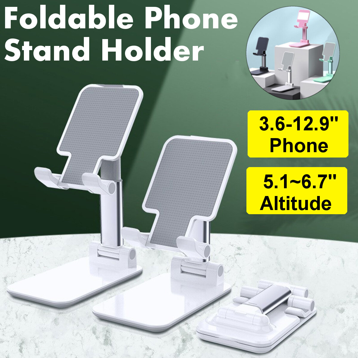 CCT4 Universal Folding Telescopic Desktop Mobile Phone Tablet Holder Stand for iPad Air for iPhone 1